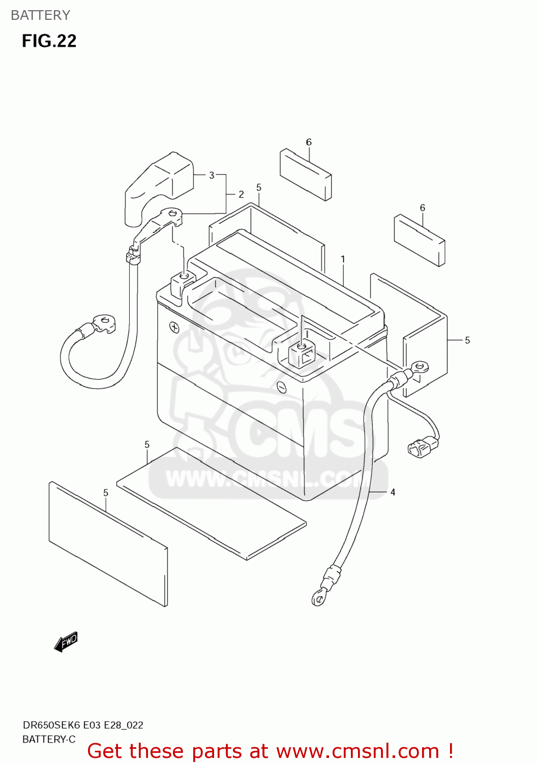 BATTERY DR650SE 2008 (K8) USA (E03)