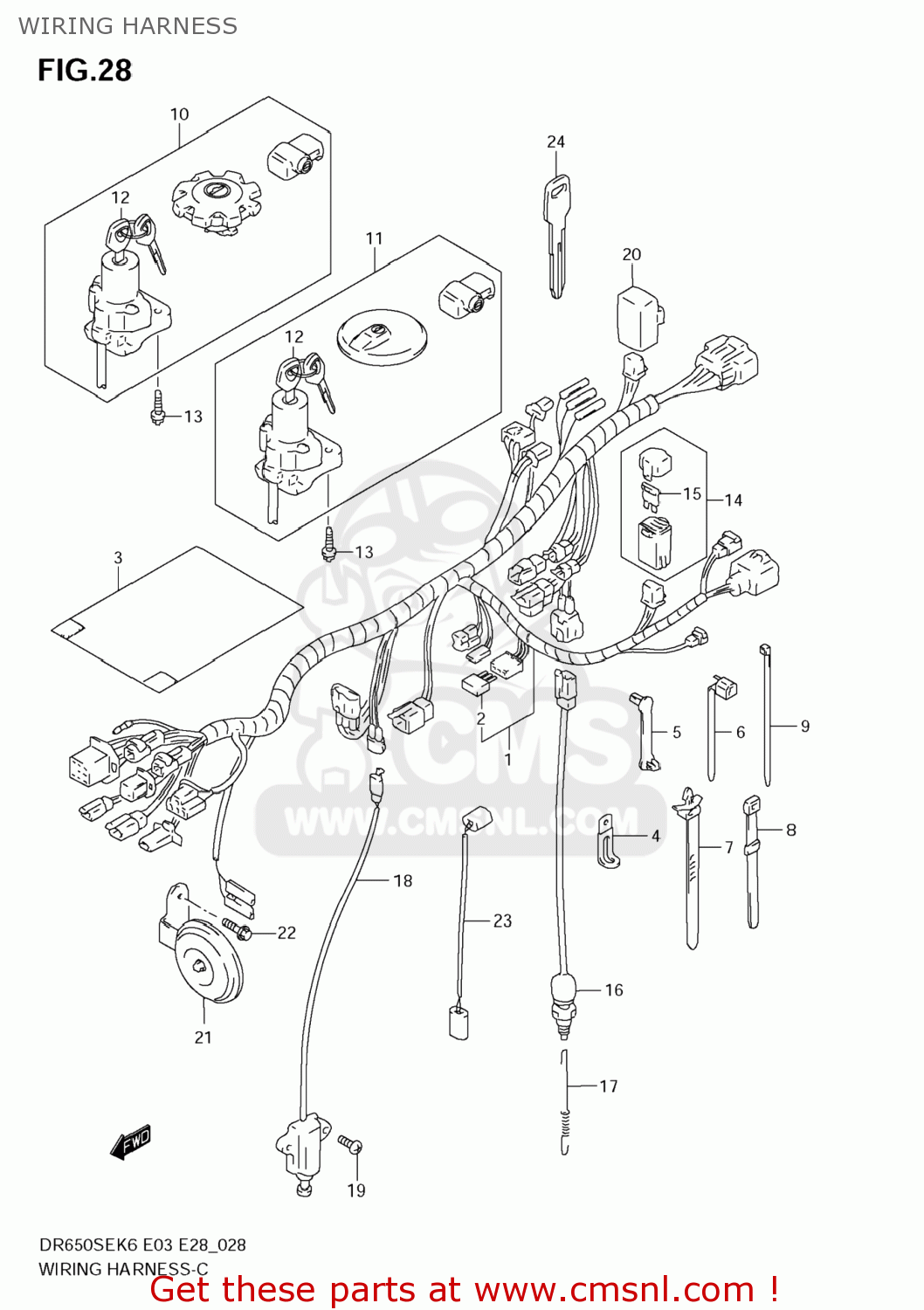 WIRING HARNESS DR650SE 2008 (K8) USA (E03)