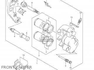 FRONT CALIPER - DR650SE 2008 (K8) USA (E03)