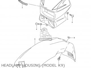 HEADLAMP HOUSING (MODEL K9) - DR650SE 2008 (K8) USA (E03)