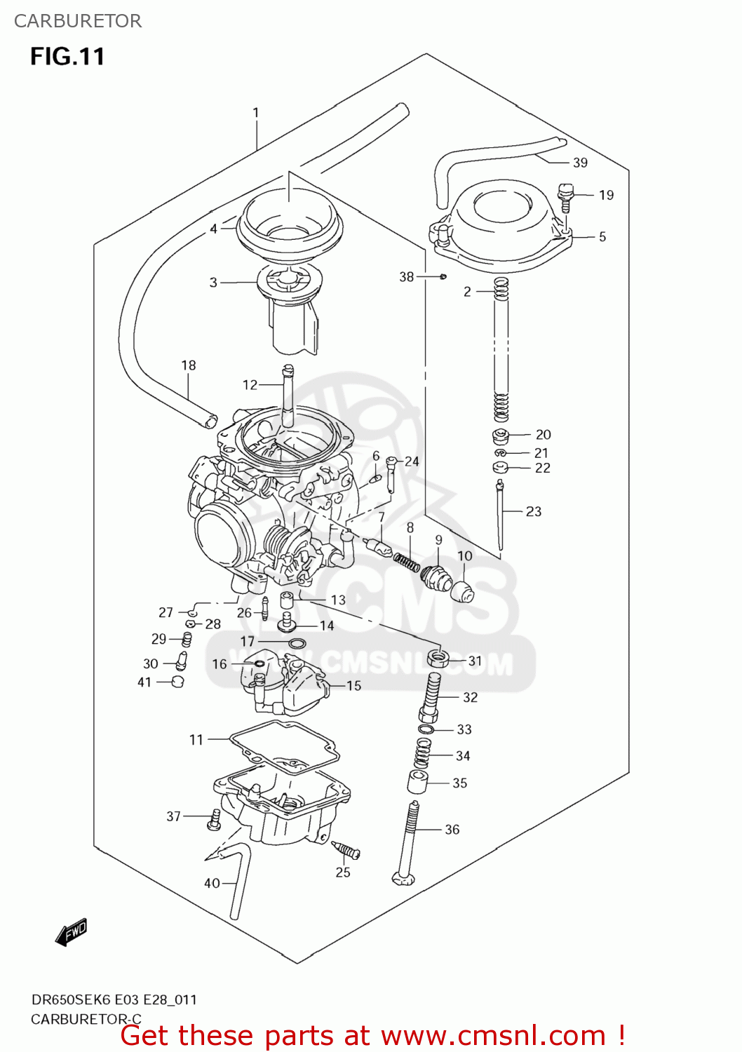 CARBURETOR DR650SE 2009 (K9) USA (E03)
