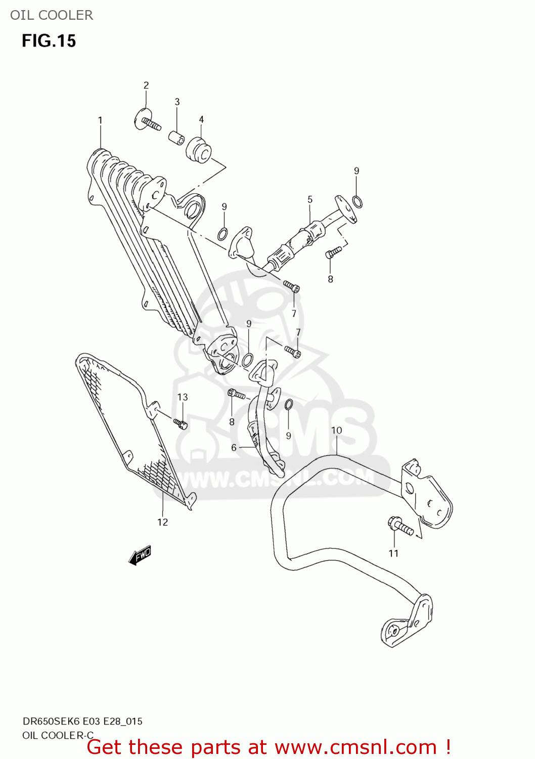OIL COOLER DR650SE 2009 (K9) USA (E03)