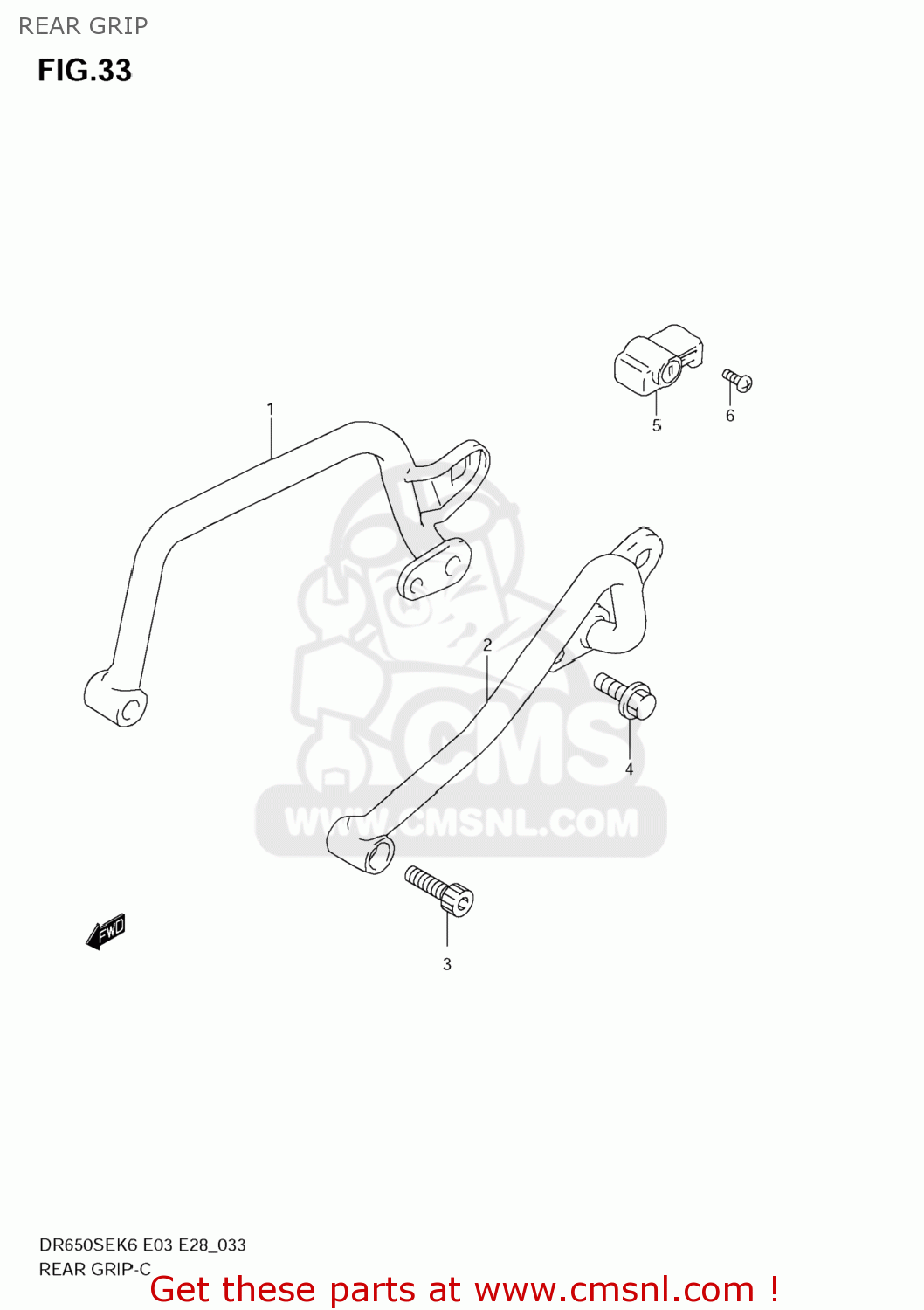 REAR GRIP DR650SE 2009 (K9) USA (E03)