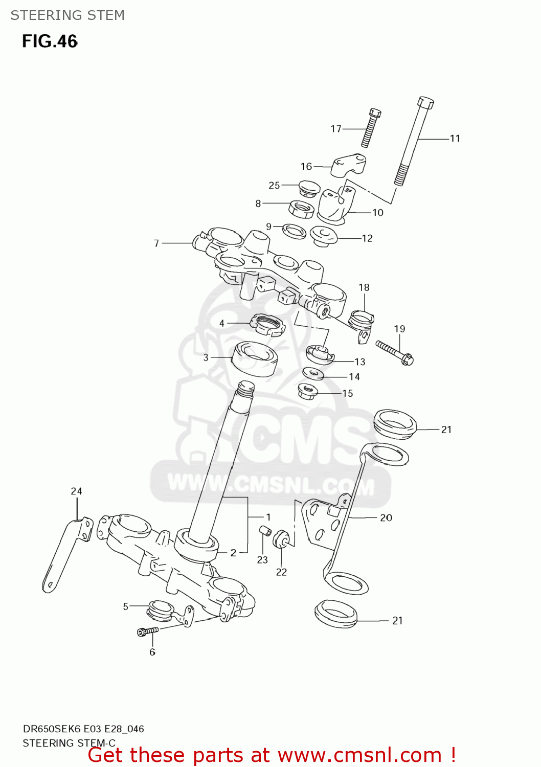 STEERING STEM DR650SE 2009 (K9) USA (E03)