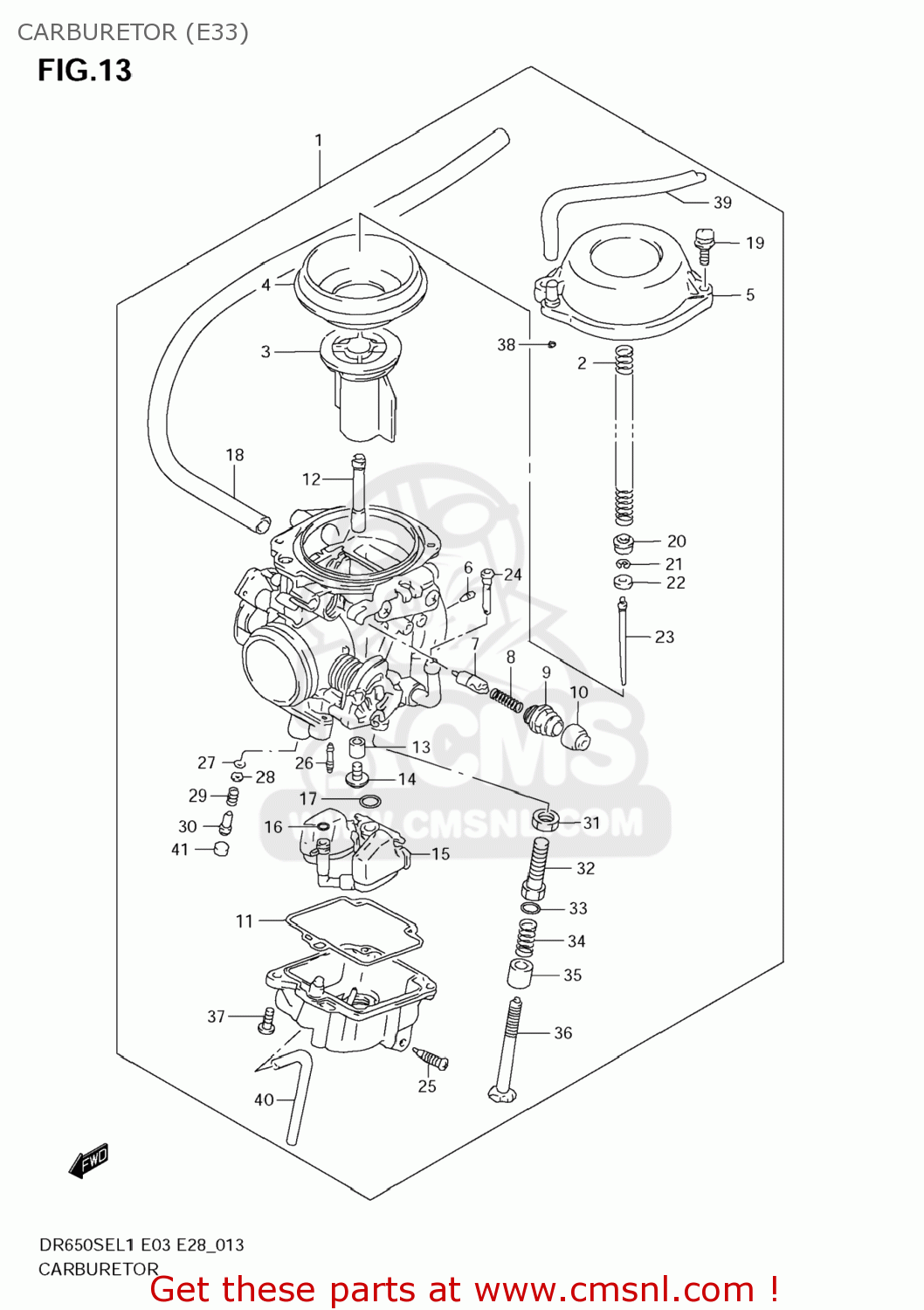 CARBURETOR (E33) DR650SE 2011 (L1) USA (E03)