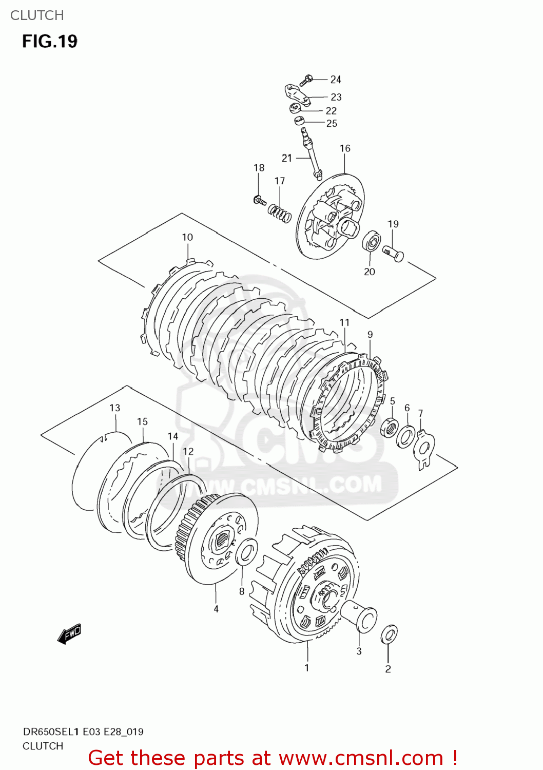 CLUTCH DR650SE 2011 (L1) USA (E03)