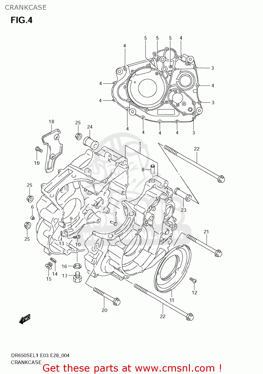 CRANKCASE DR650SE 2011 (L1) USA (E03)