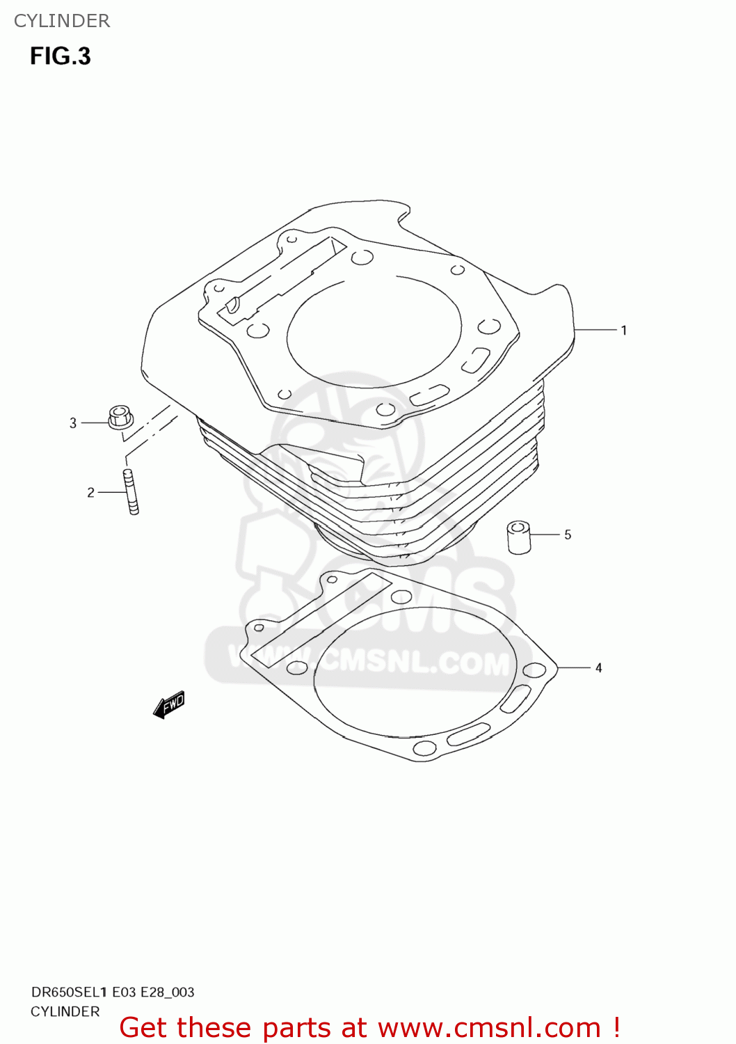 CYLINDER DR650SE 2011 (L1) USA (E03)