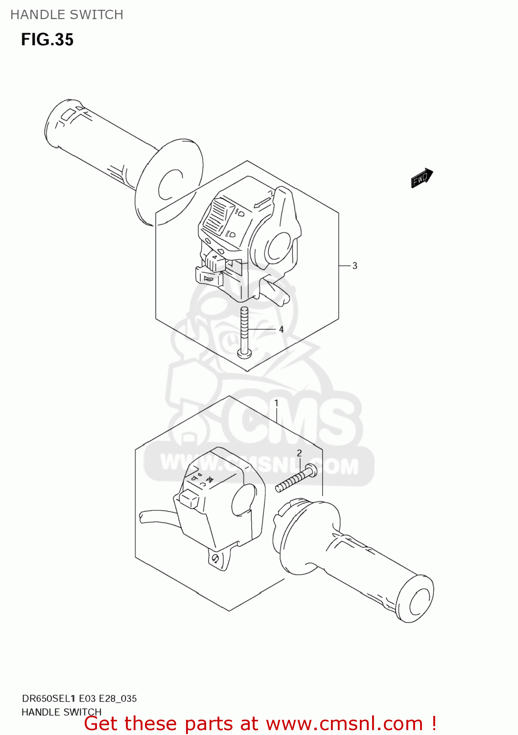HANDLE SWITCH DR650SE 2011 (L1) USA (E03)