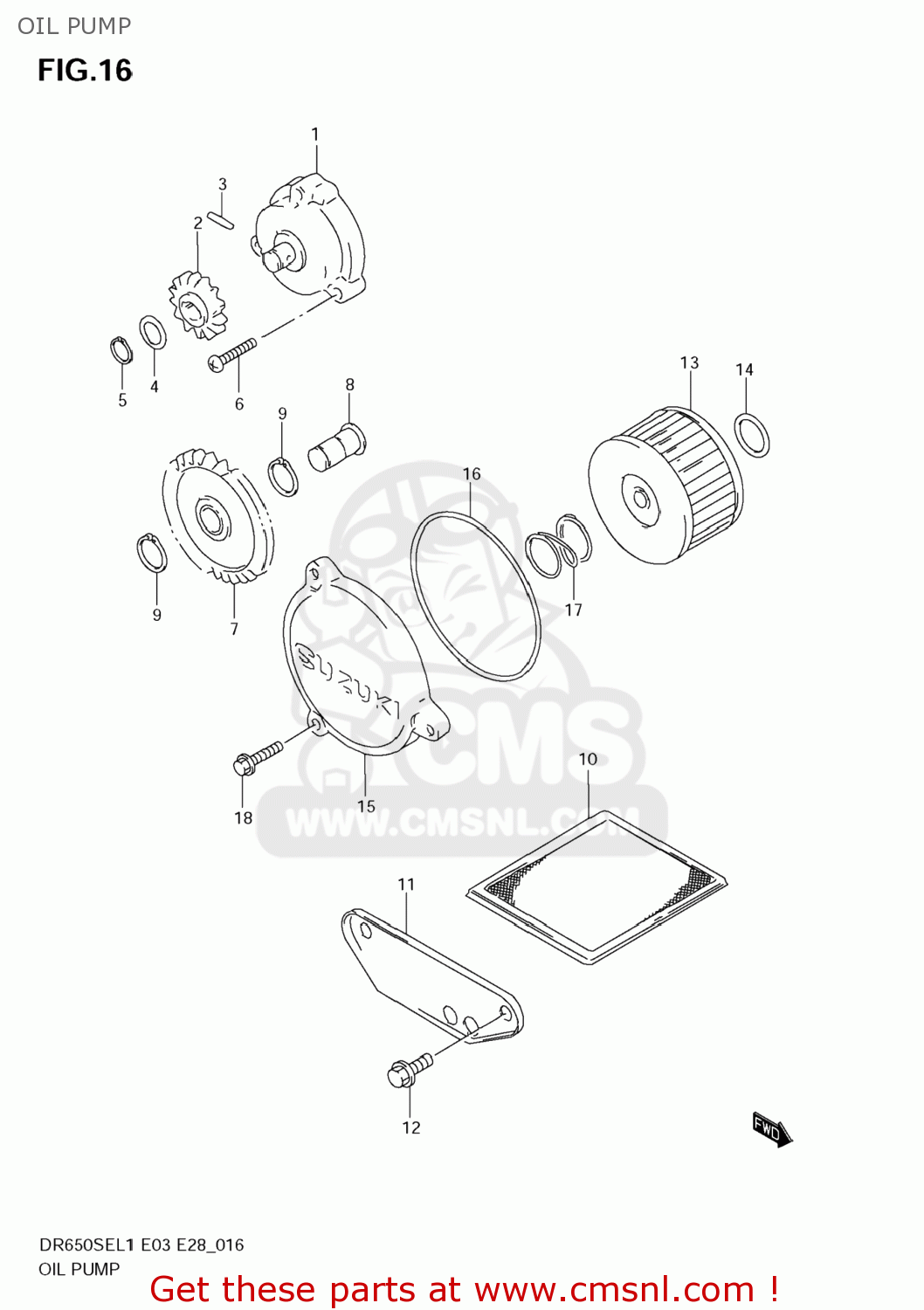 OIL PUMP DR650SE 2011 (L1) USA (E03)