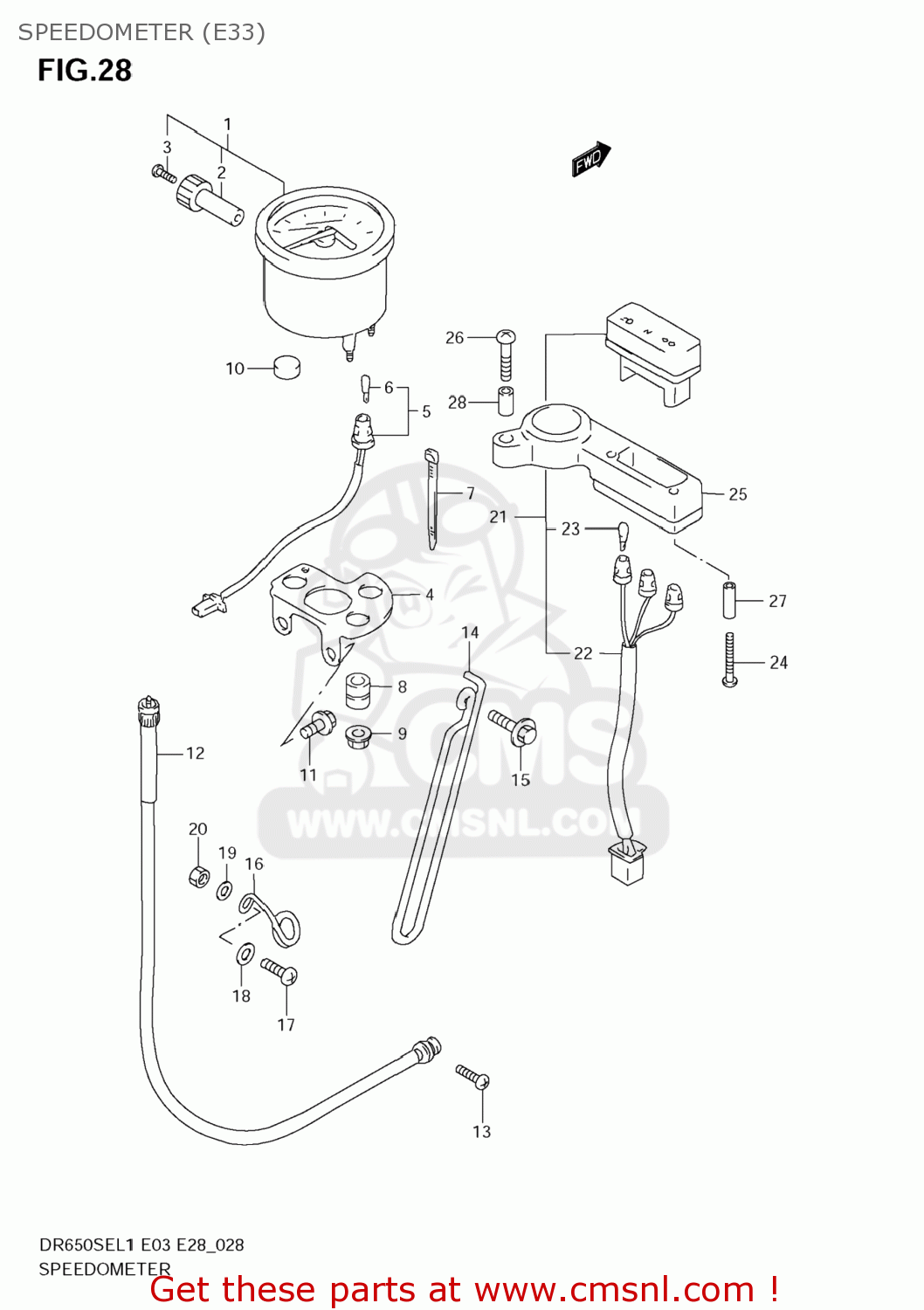 SPEEDOMETER (E33) DR650SE 2011 (L1) USA (E03)