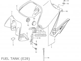 FUEL TANK (E28) - DR650SE 2011 (L1) USA (E03)