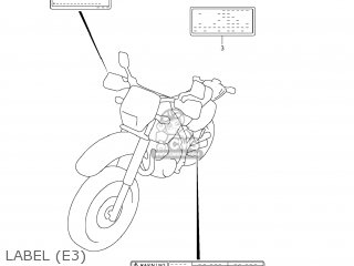 LABEL (E3) - DR650SE 2011 (L1) USA (E03)