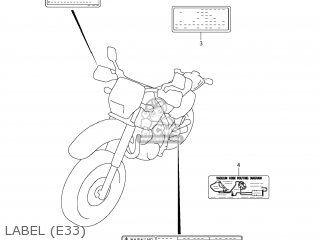 LABEL (E33) - DR650SE 2011 (L1) USA (E03)