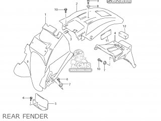 REAR FENDER - DR650SE 2011 (L1) USA (E03)