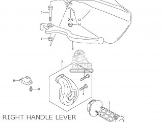 RIGHT HANDLE LEVER - DR650SE 2011 (L1) USA (E03)