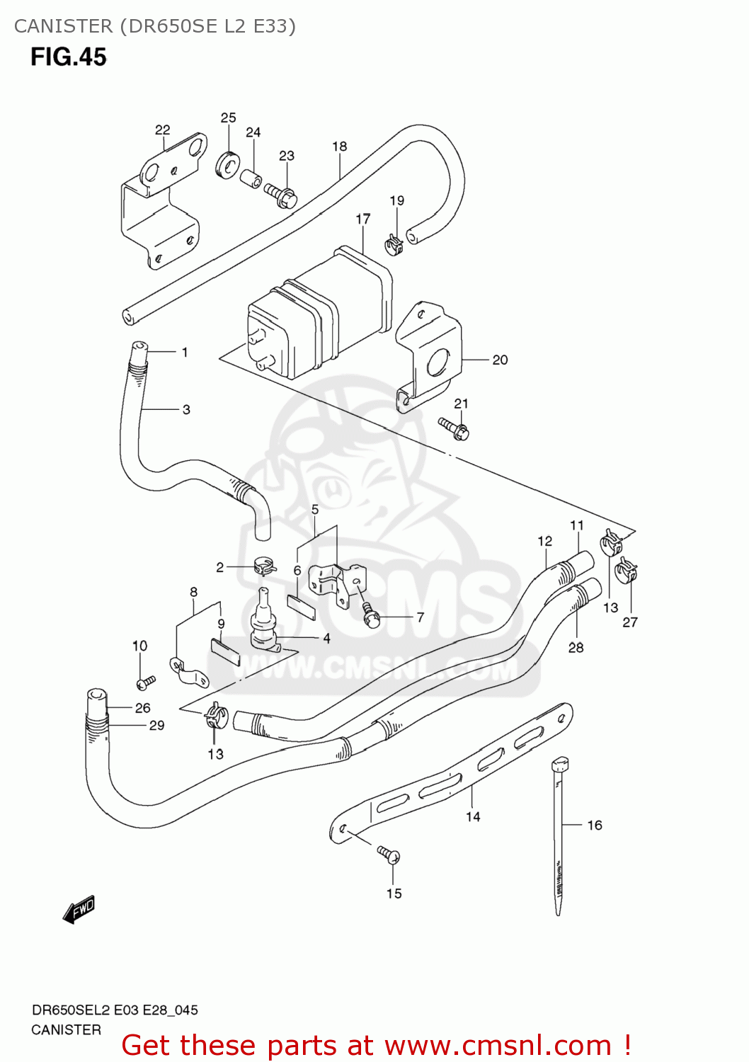 CANISTER (DR650SE L2 E33) DR650SE 2012 (L2) USA (E03)