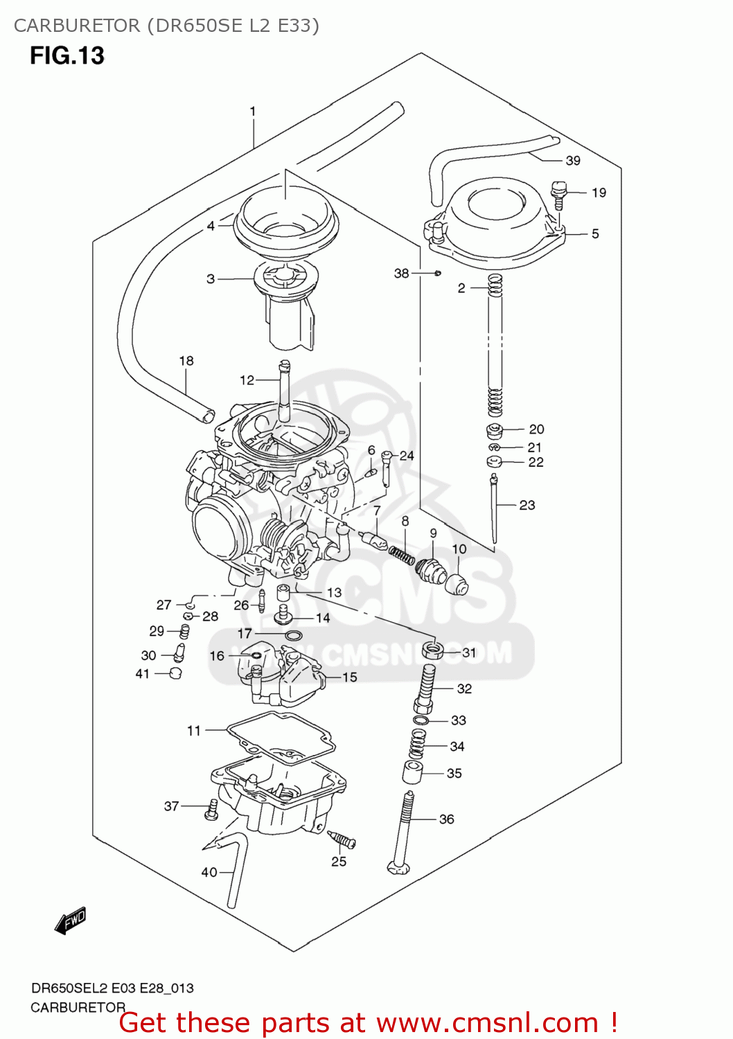 CARBURETOR (DR650SE L2 E33) DR650SE 2012 (L2) USA (E03)