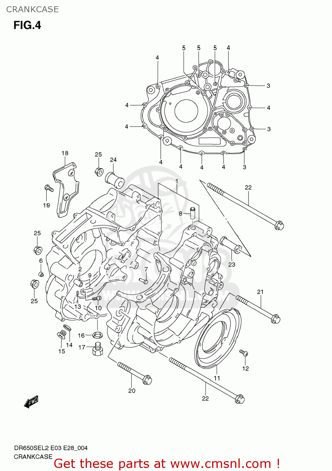 CRANKCASE DR650SE 2012 (L2) USA (E03)