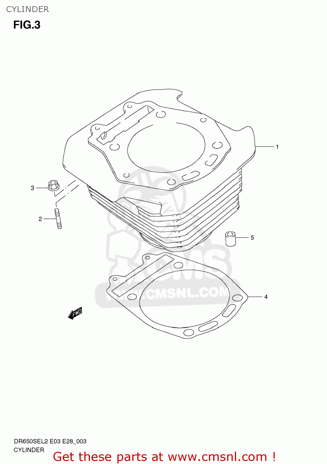 CYLINDER DR650SE 2012 (L2) USA (E03)