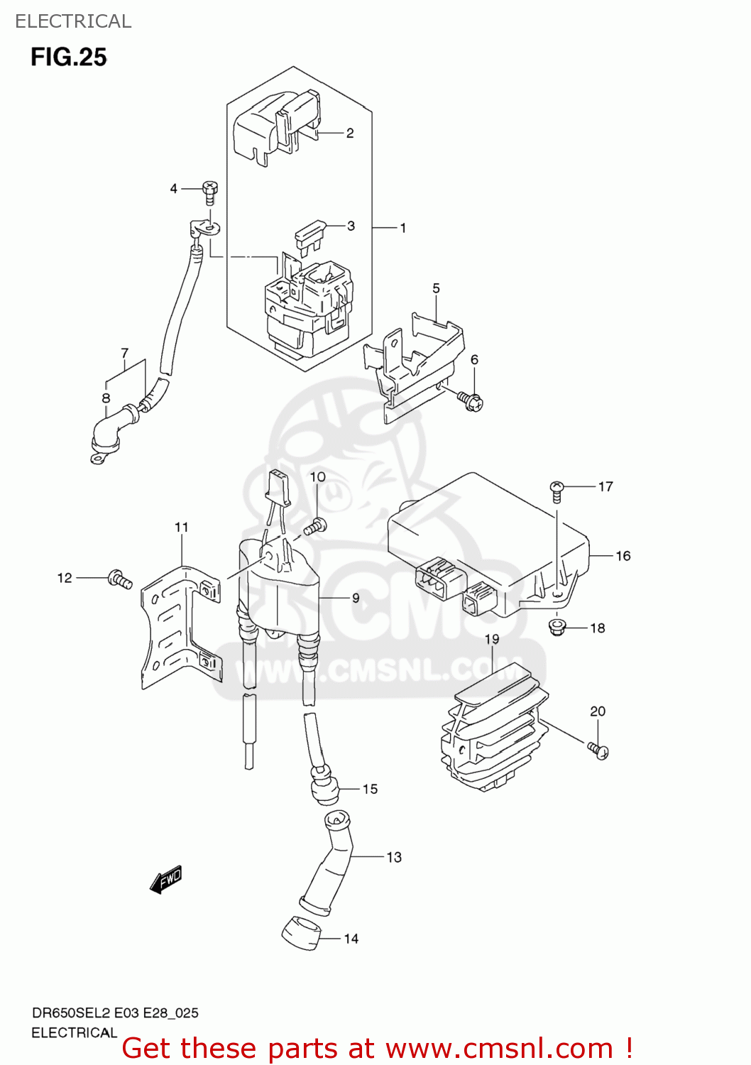 ELECTRICAL DR650SE 2012 (L2) USA (E03)