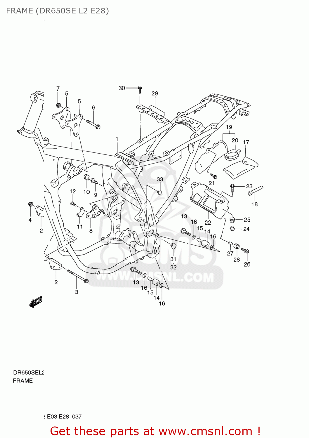 FRAME (DR650SE L2 E28) DR650SE 2012 (L2) USA (E03)
