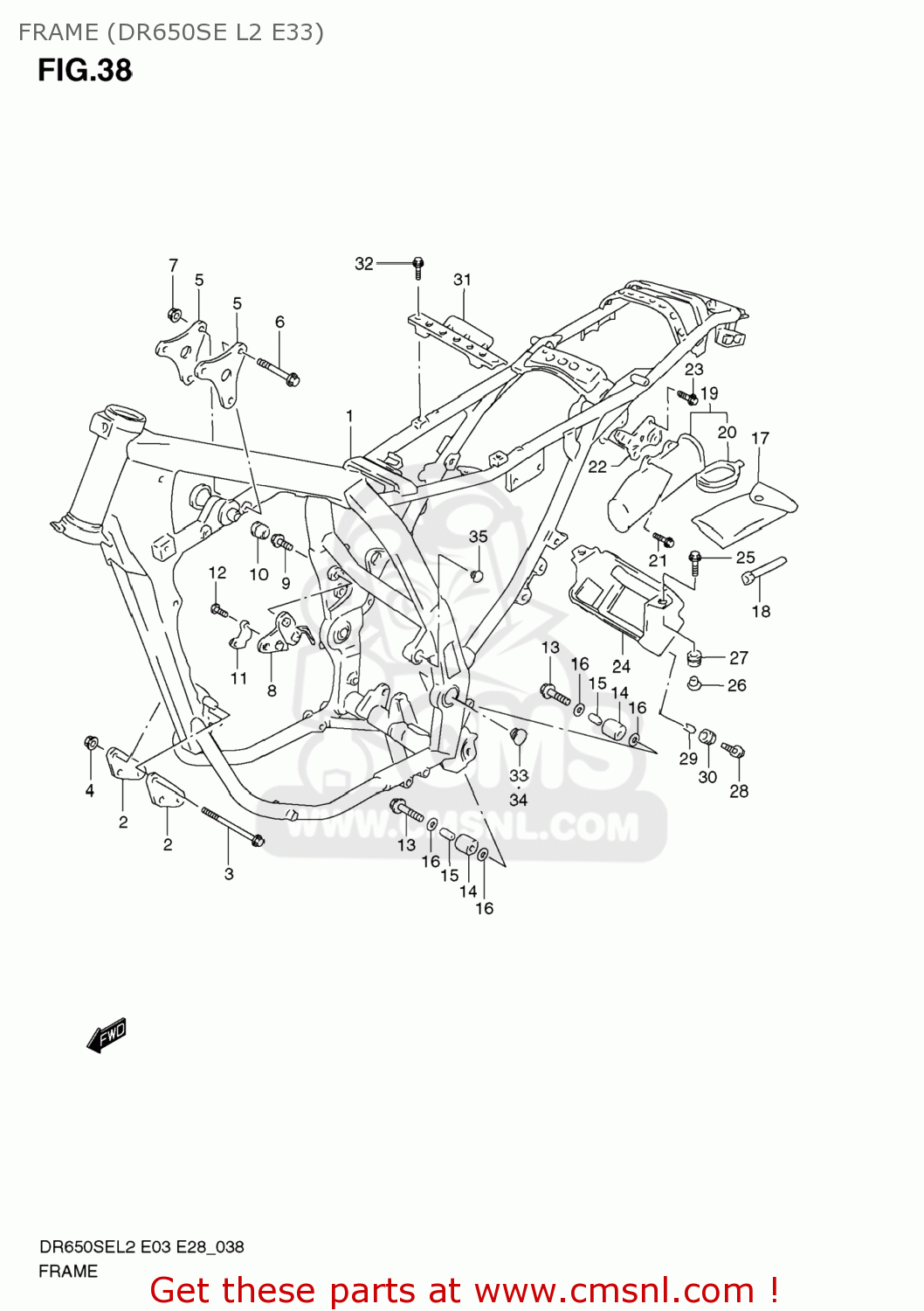 FRAME (DR650SE L2 E33) DR650SE 2012 (L2) USA (E03)
