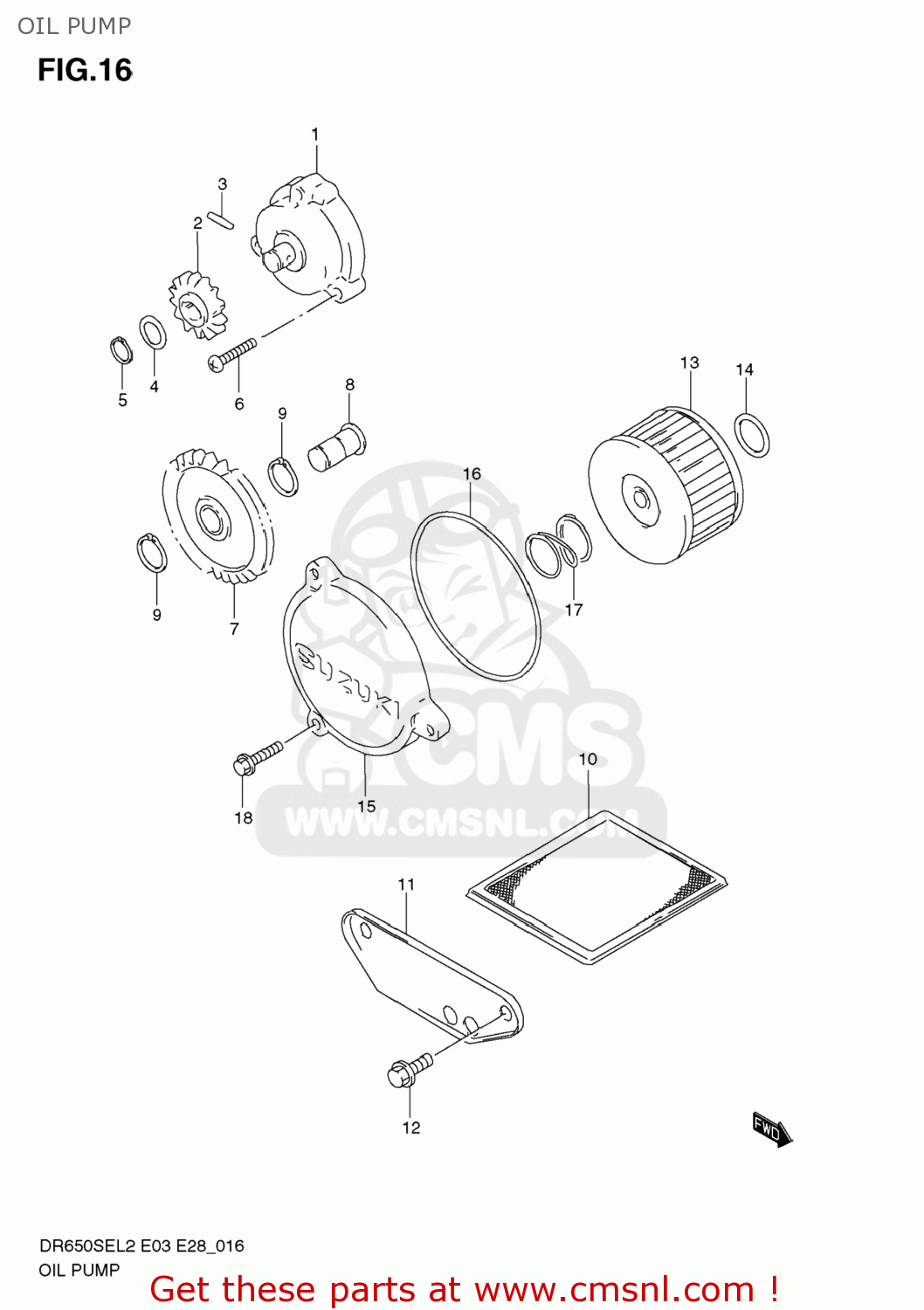 OIL PUMP DR650SE 2012 (L2) USA (E03)