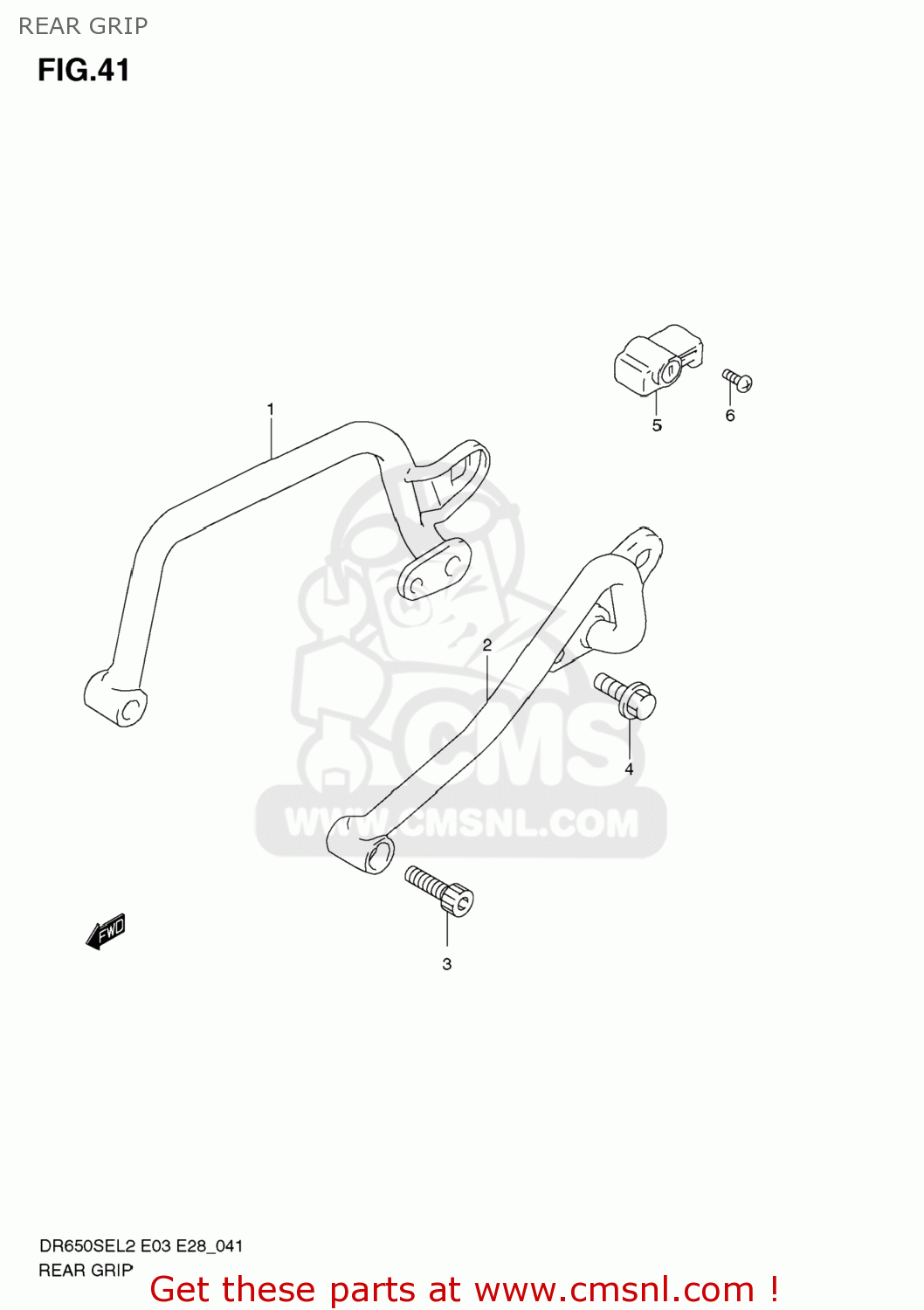 REAR GRIP DR650SE 2012 (L2) USA (E03)