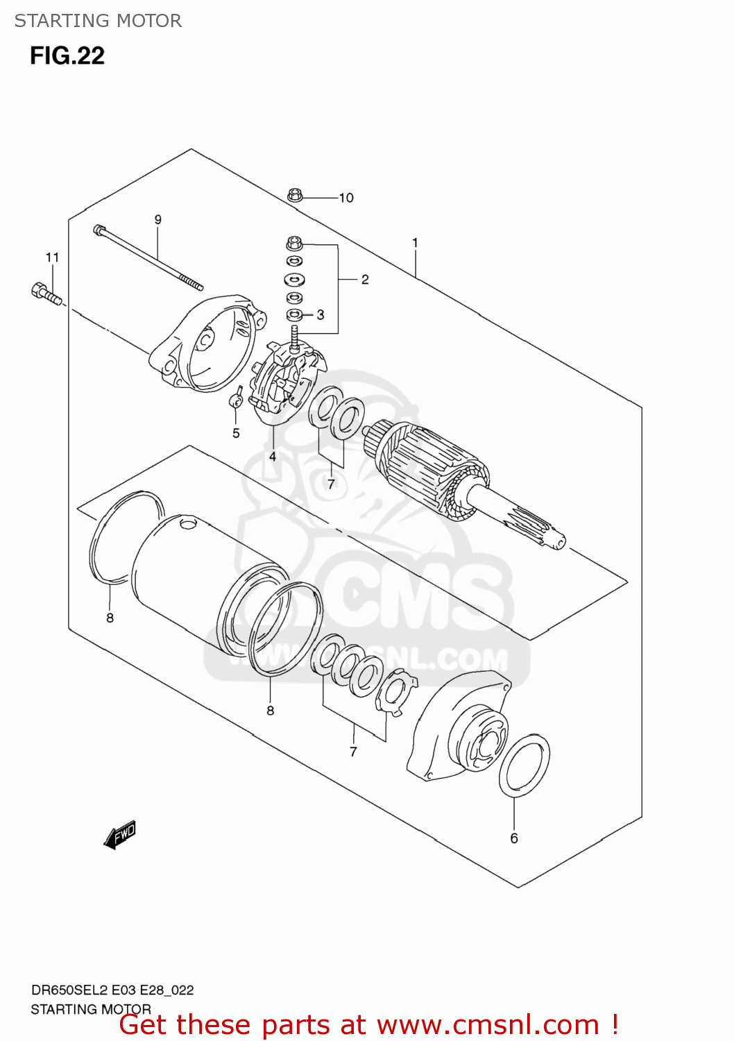 STARTING MOTOR DR650SE 2012 (L2) USA (E03)