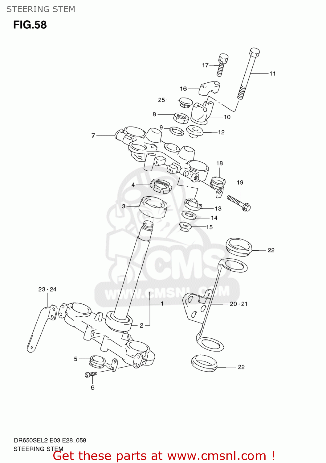 STEERING STEM DR650SE 2012 (L2) USA (E03)