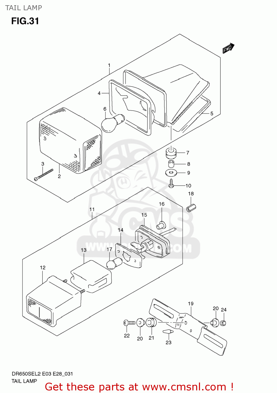 TAIL LAMP DR650SE 2012 (L2) USA (E03)