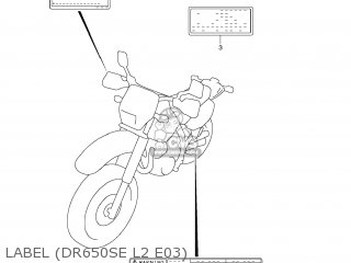 LABEL (DR650SE L2 E03) - DR650SE 2012 (L2) USA (E03)