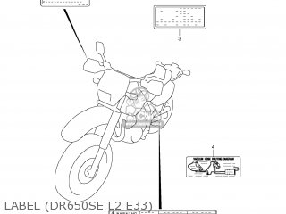 LABEL (DR650SE L2 E33) - DR650SE 2012 (L2) USA (E03)