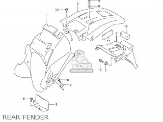 REAR FENDER - DR650SE 2012 (L2) USA (E03)