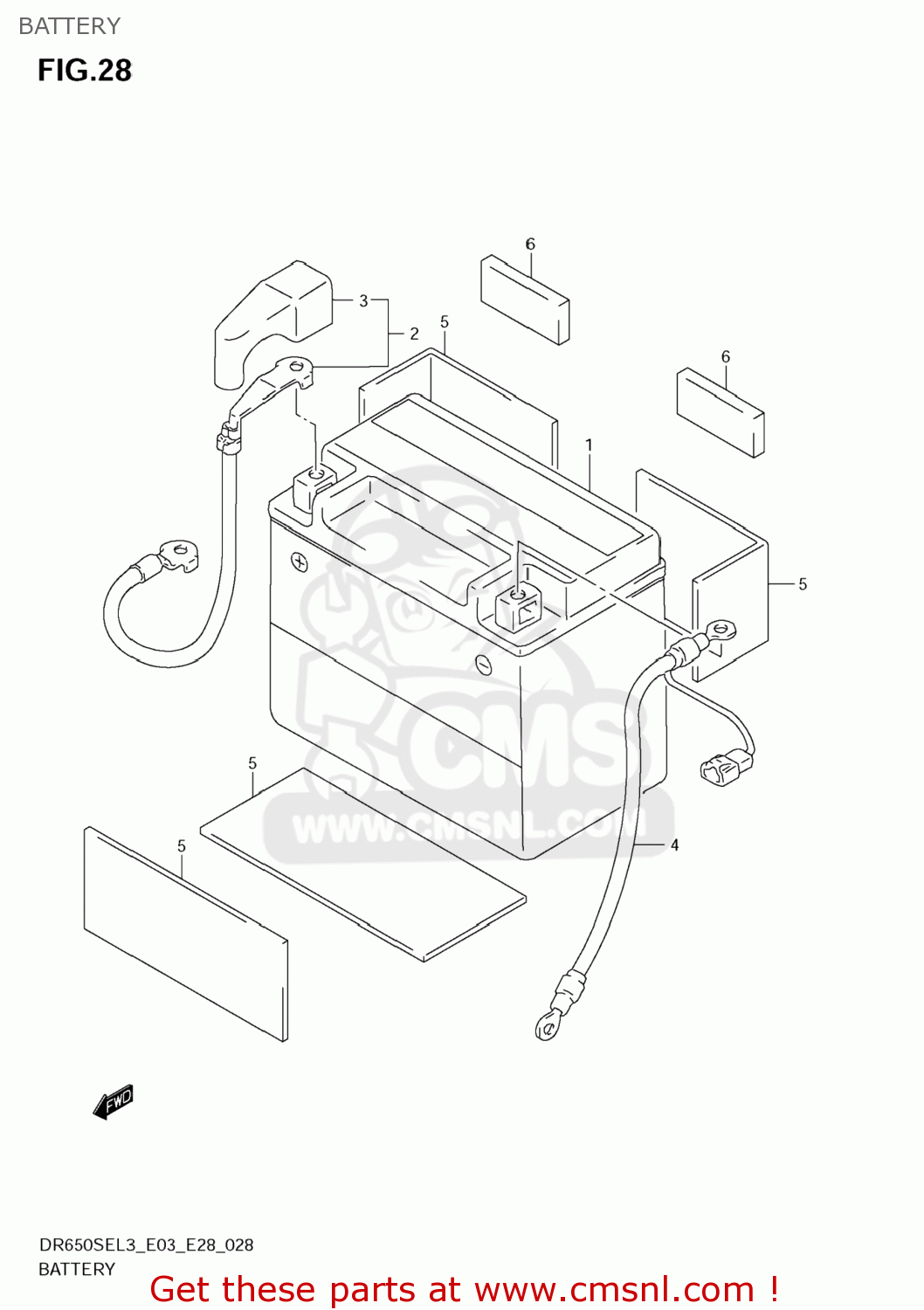 BATTERY DR650SE 2013 (L3) USA (E03)