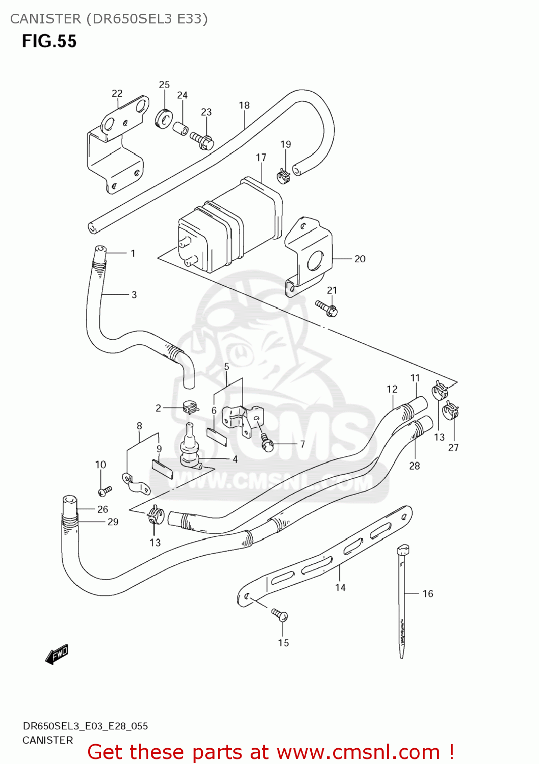 CANISTER (DR650SEL3 E33) DR650SE 2013 (L3) USA (E03)