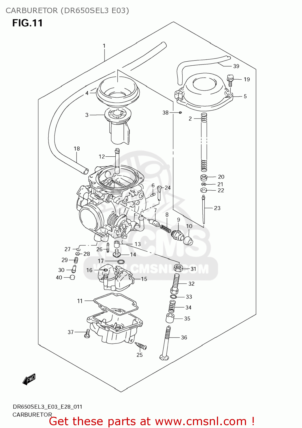 CARBURETOR (DR650SEL3 E03) DR650SE 2013 (L3) USA (E03)