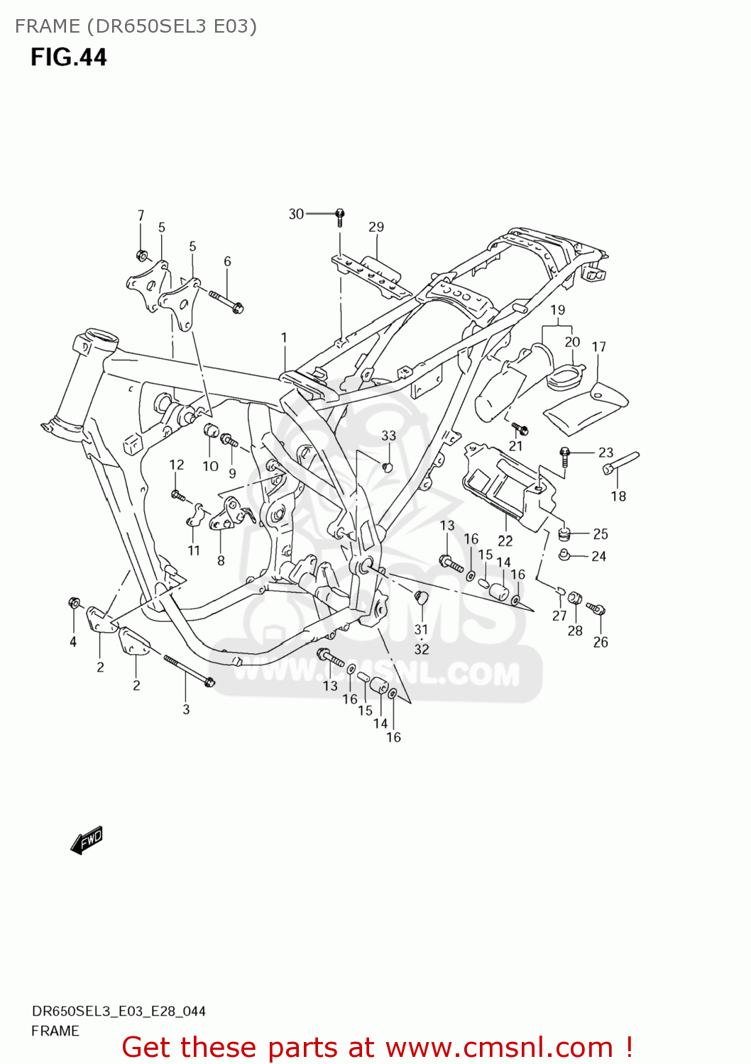 FRAME (DR650SEL3 E03) DR650SE 2013 (L3) USA (E03)