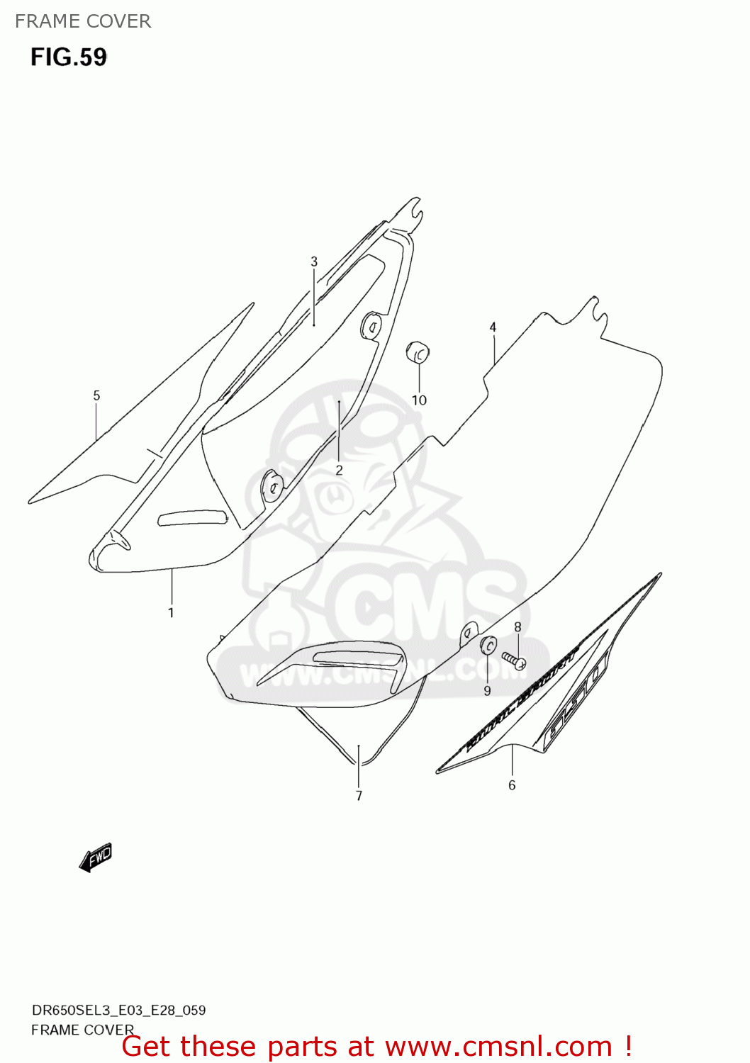 FRAME COVER DR650SE 2013 (L3) USA (E03)