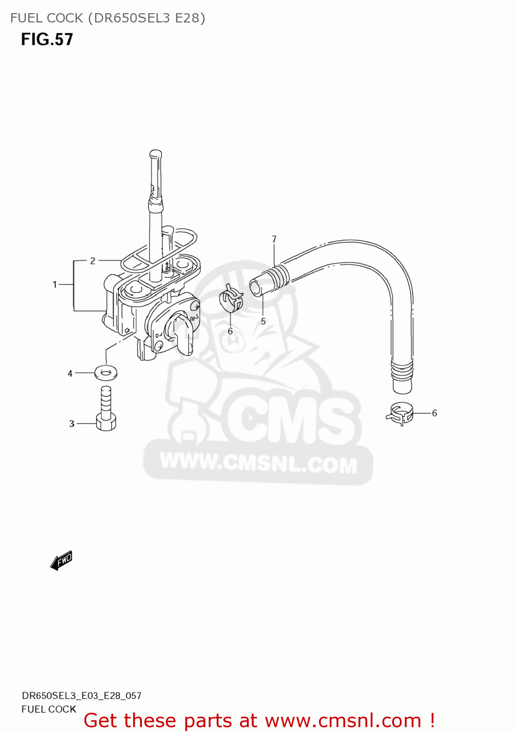 FUEL COCK (DR650SEL3 E28) DR650SE 2013 (L3) USA (E03)