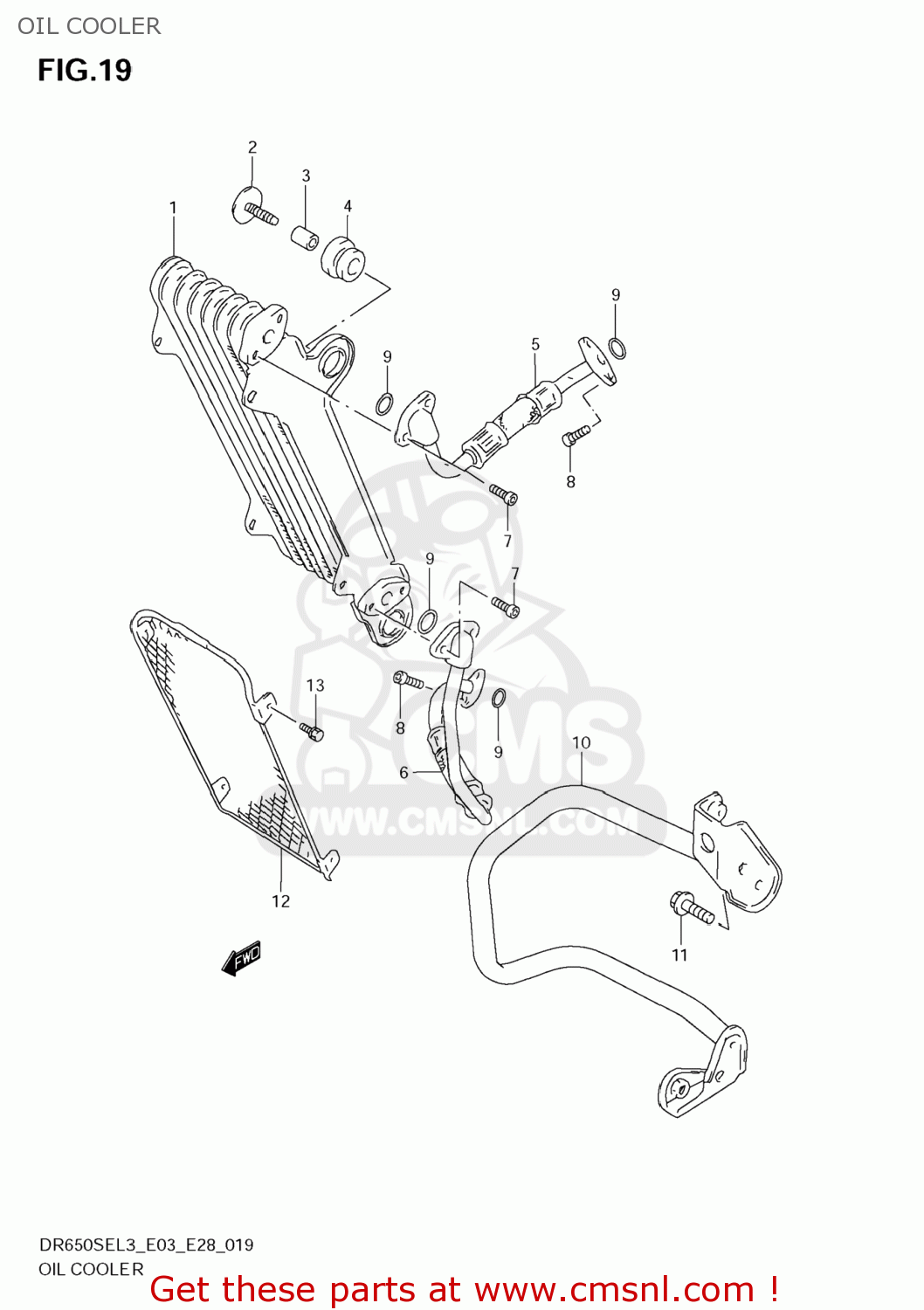 OIL COOLER DR650SE 2013 (L3) USA (E03)