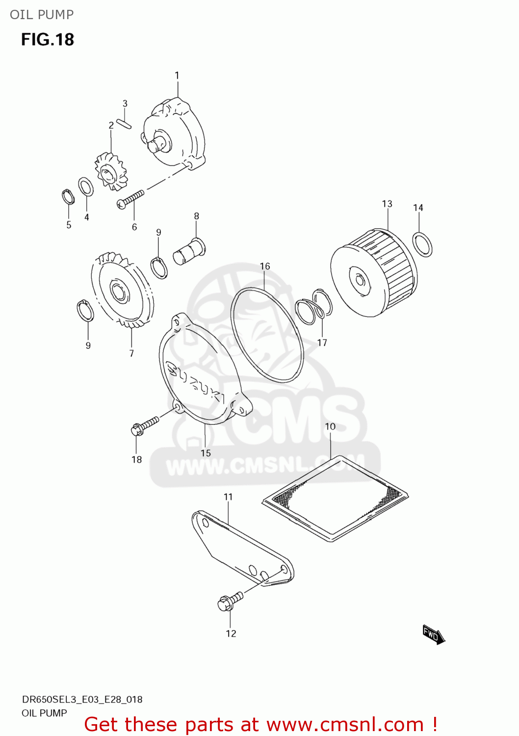OIL PUMP DR650SE 2013 (L3) USA (E03)
