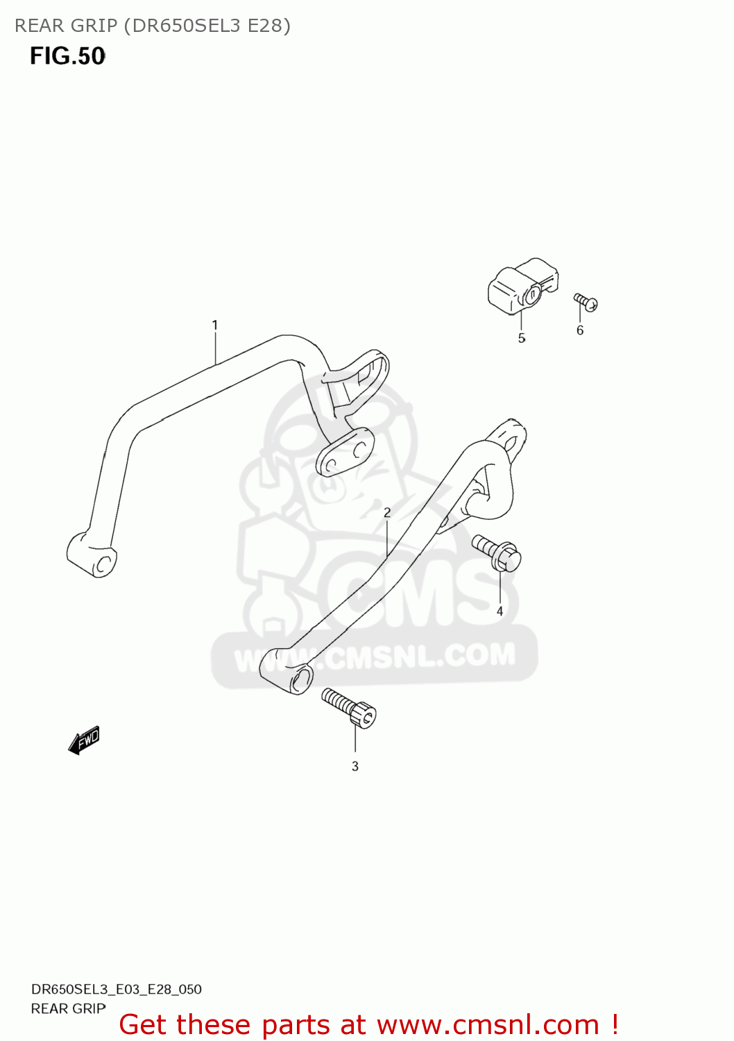 REAR GRIP (DR650SEL3 E28) DR650SE 2013 (L3) USA (E03)