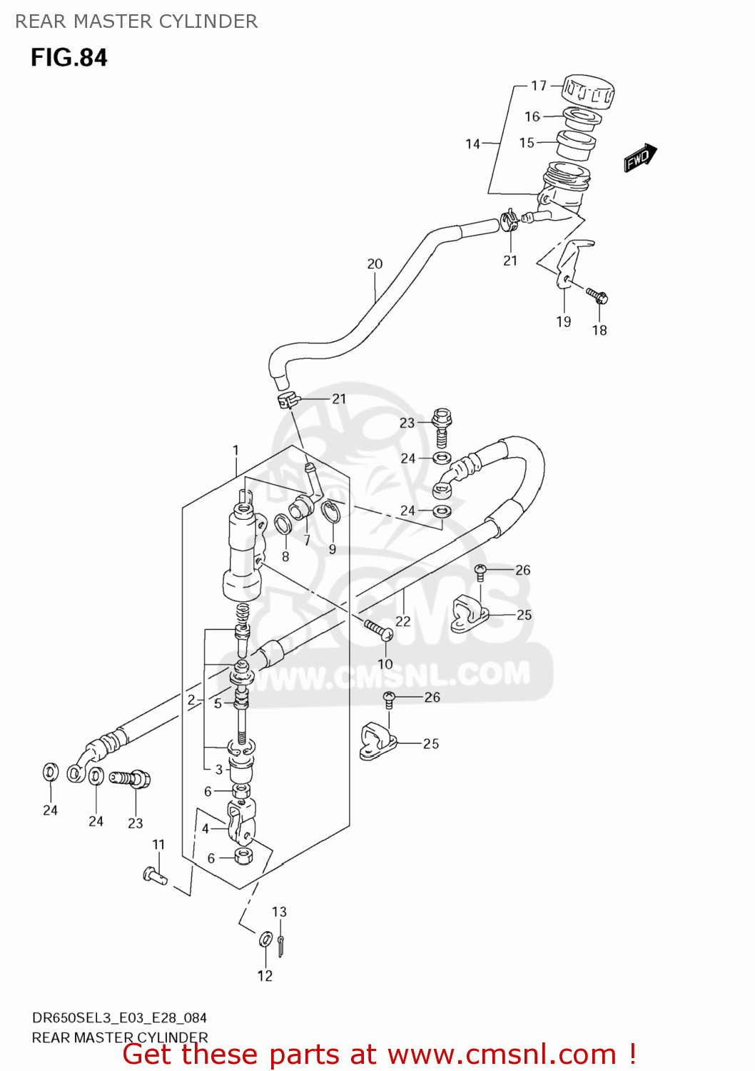 REAR MASTER CYLINDER DR650SE 2013 (L3) USA (E03)