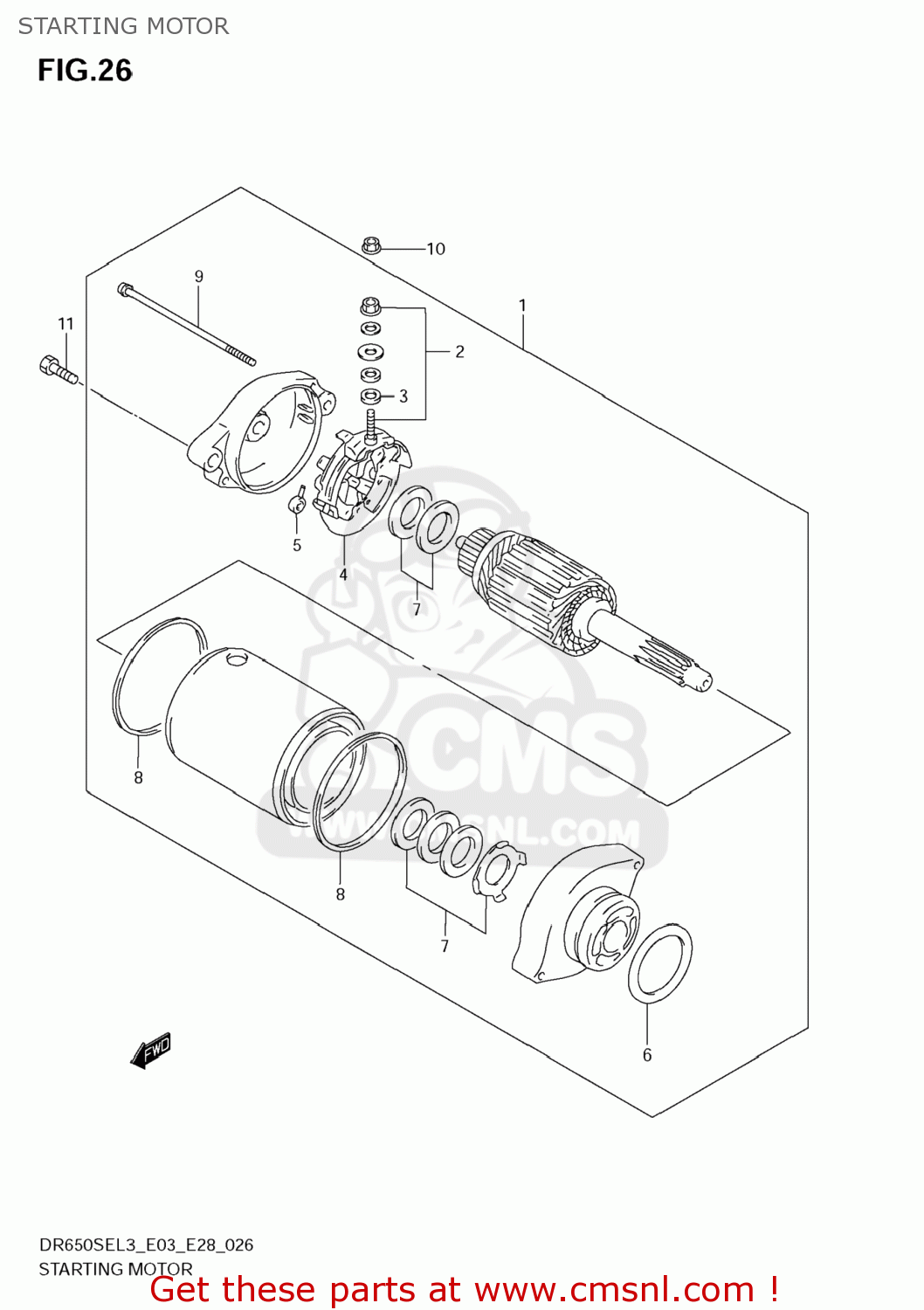 STARTING MOTOR DR650SE 2013 (L3) USA (E03)