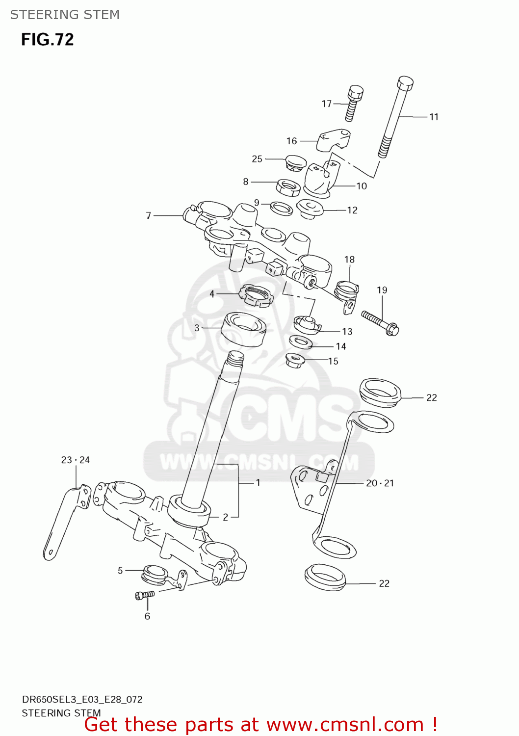 STEERING STEM DR650SE 2013 (L3) USA (E03)