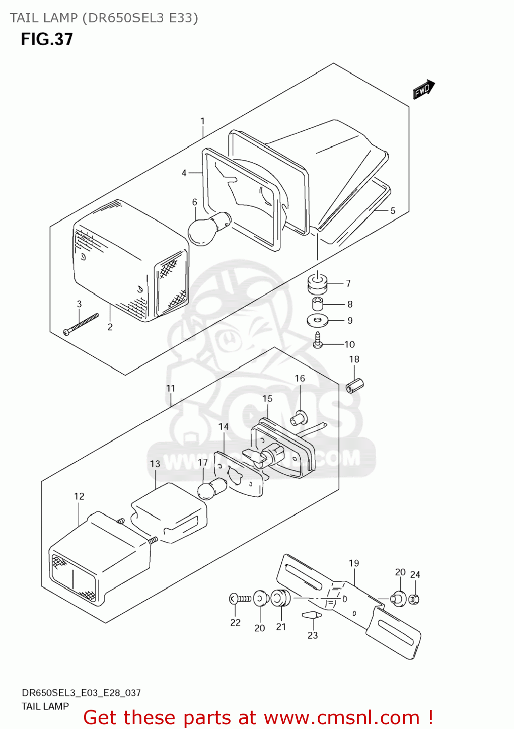 TAIL LAMP (DR650SEL3 E33) DR650SE 2013 (L3) USA (E03)