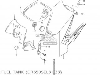 FUEL TANK (DR650SEL3 E33) - DR650SE 2013 (L3) USA (E03)