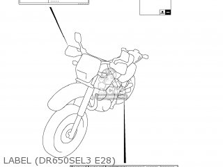 LABEL (DR650SEL3 E28) - DR650SE 2013 (L3) USA (E03)
